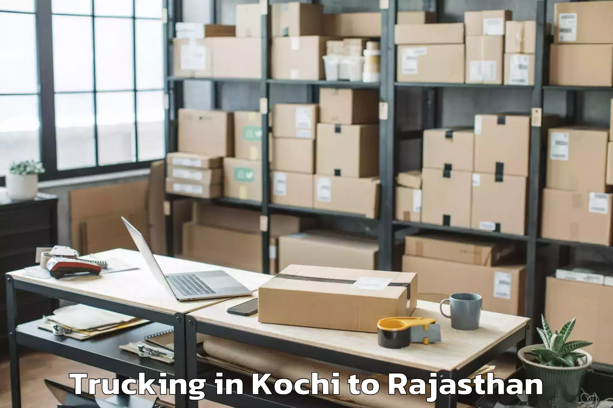 Professional Kochi to Shahpura Trucking